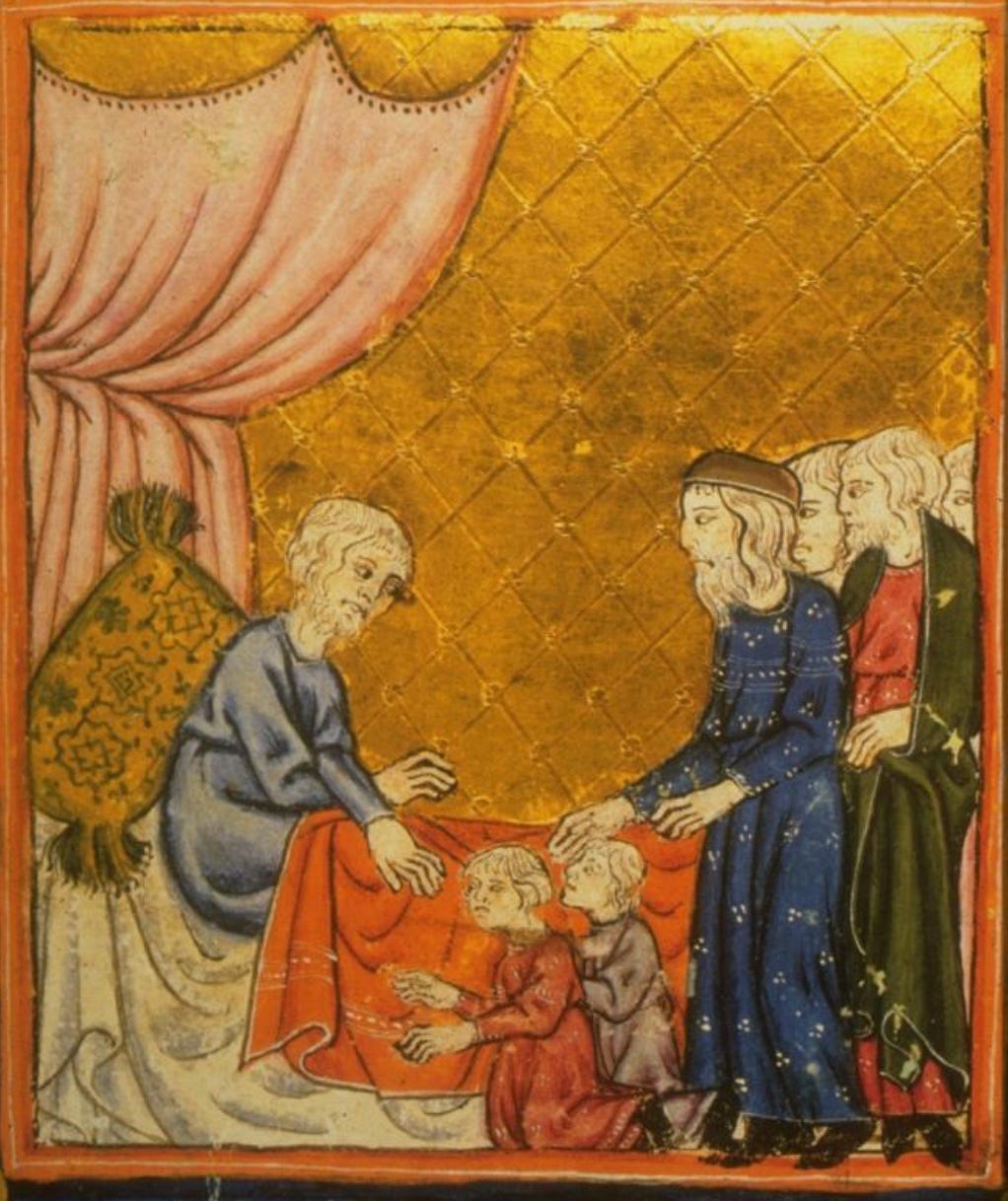 Jacob blesses Ephraim and Menasseh