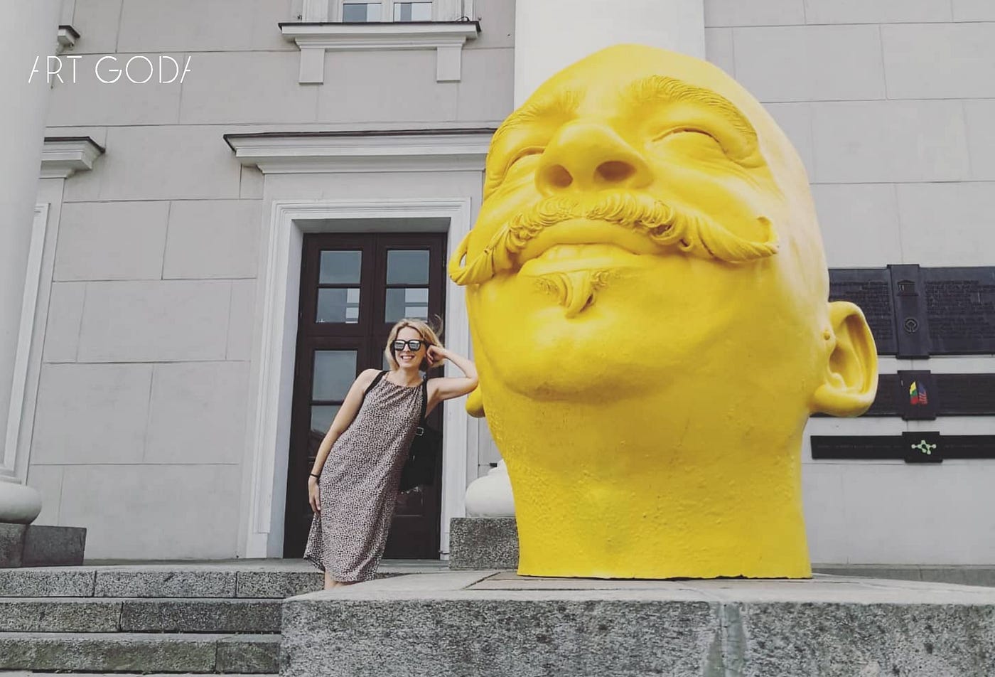 Large sculpture in Vilnius city