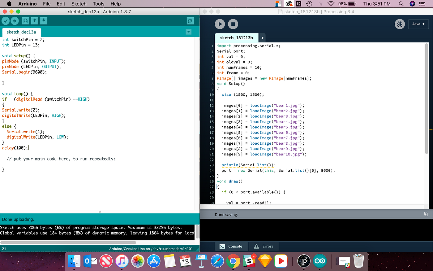 Arduino and Processing together. The task was to design a concept in ...