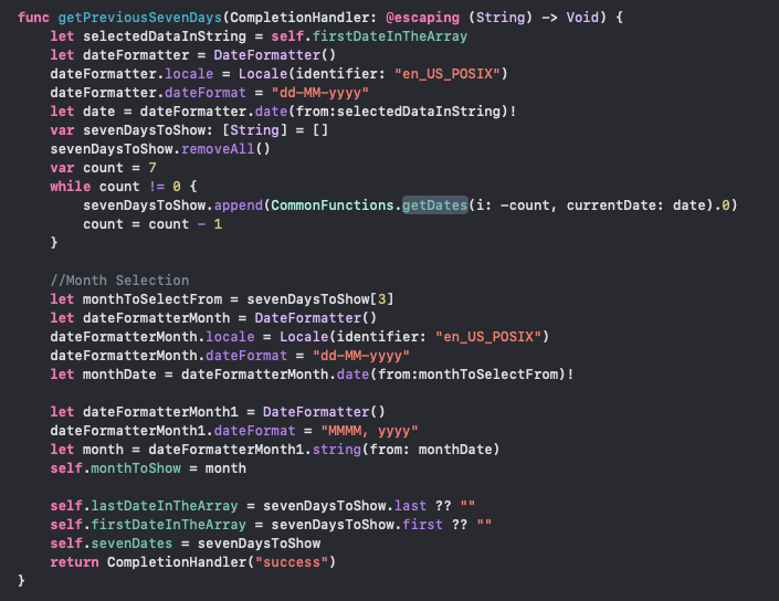 Custom Calendar using UICollectionView (iOS Native) | by Suhas G | Medium
