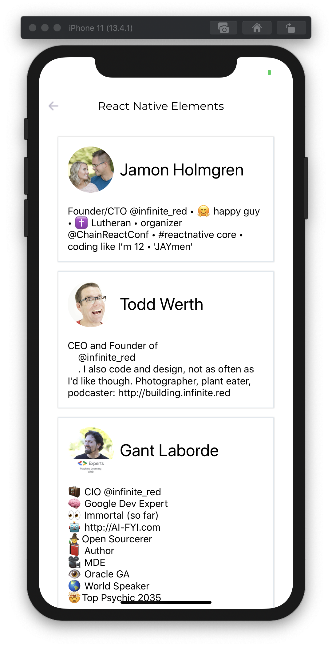 Using React Native Elements with the Ignite Bowser boilerplate | by Jamon  Holmgren | Red Shift
