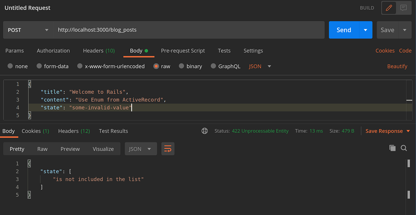 ActiveRecordEnum validation in Rails API by Kerollos Magdy Nerd
