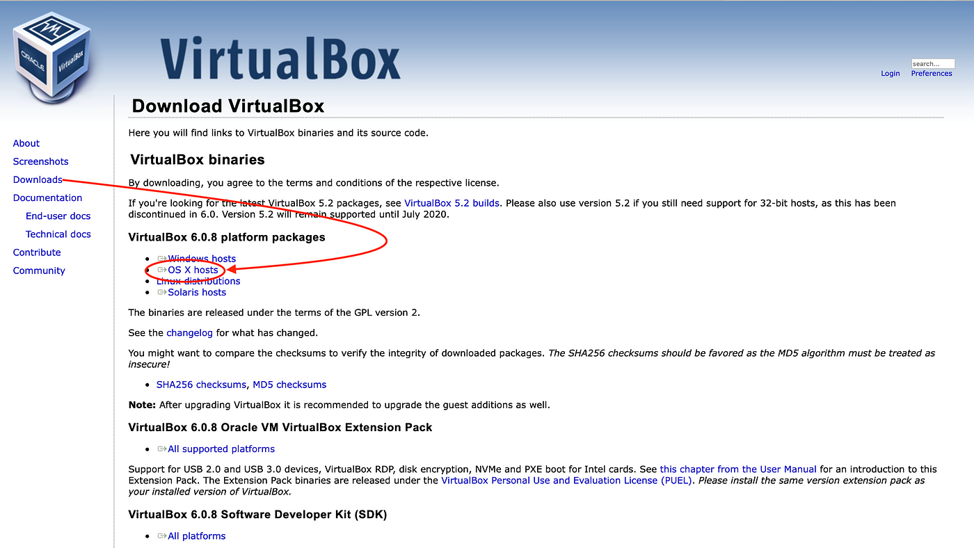 getting os x for virtualbox