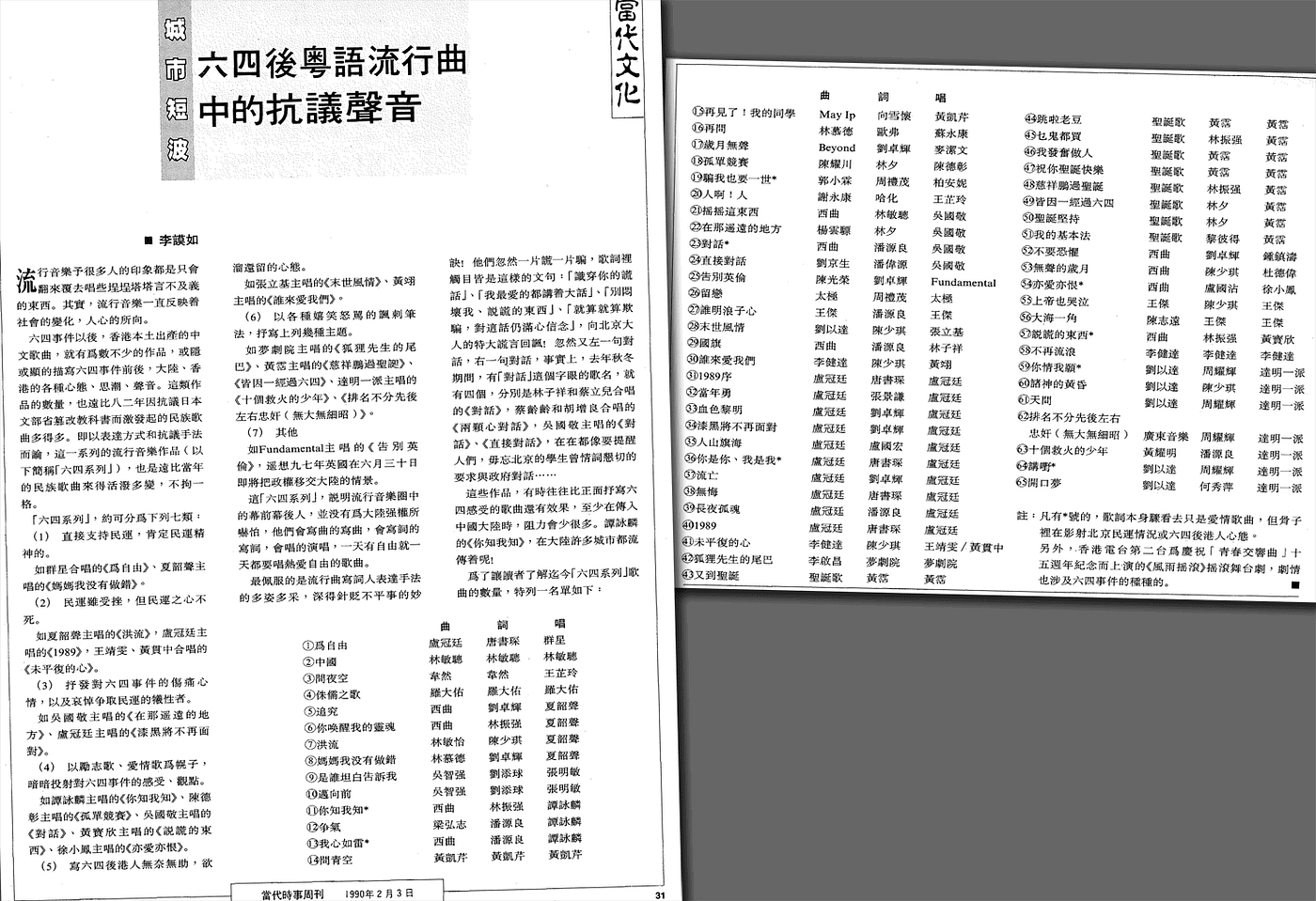 後六四香港 非政治化情懷 回應信心危機 話說六四後港人抗爭退潮 更多人擔心自身 為回應信心危機 歌神 許冠傑貫徹非政治 By Editor Recall Hk Medium