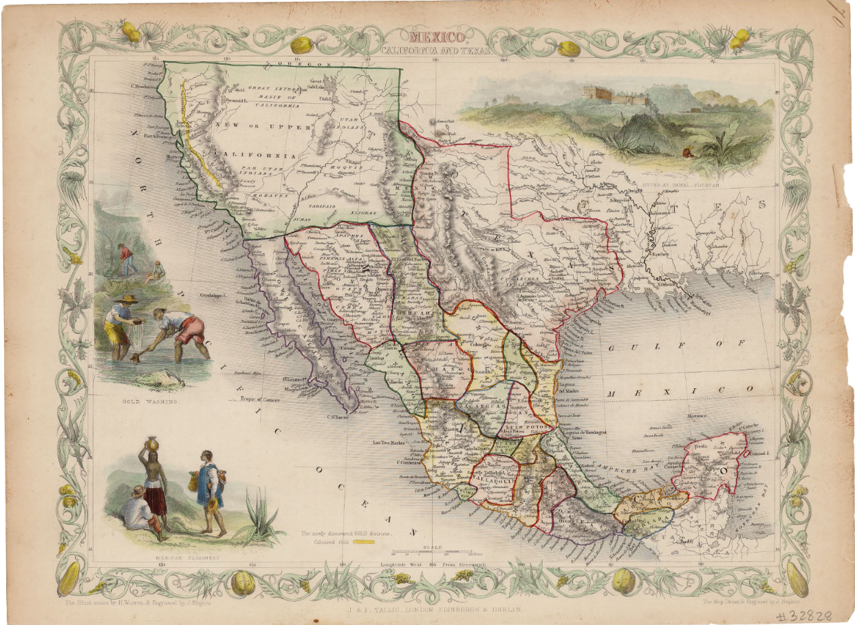 Map Of Mexico Before Usa Mexico, California And Texas; United States | By Texas General Land Office  | Save Texas History | Medium
