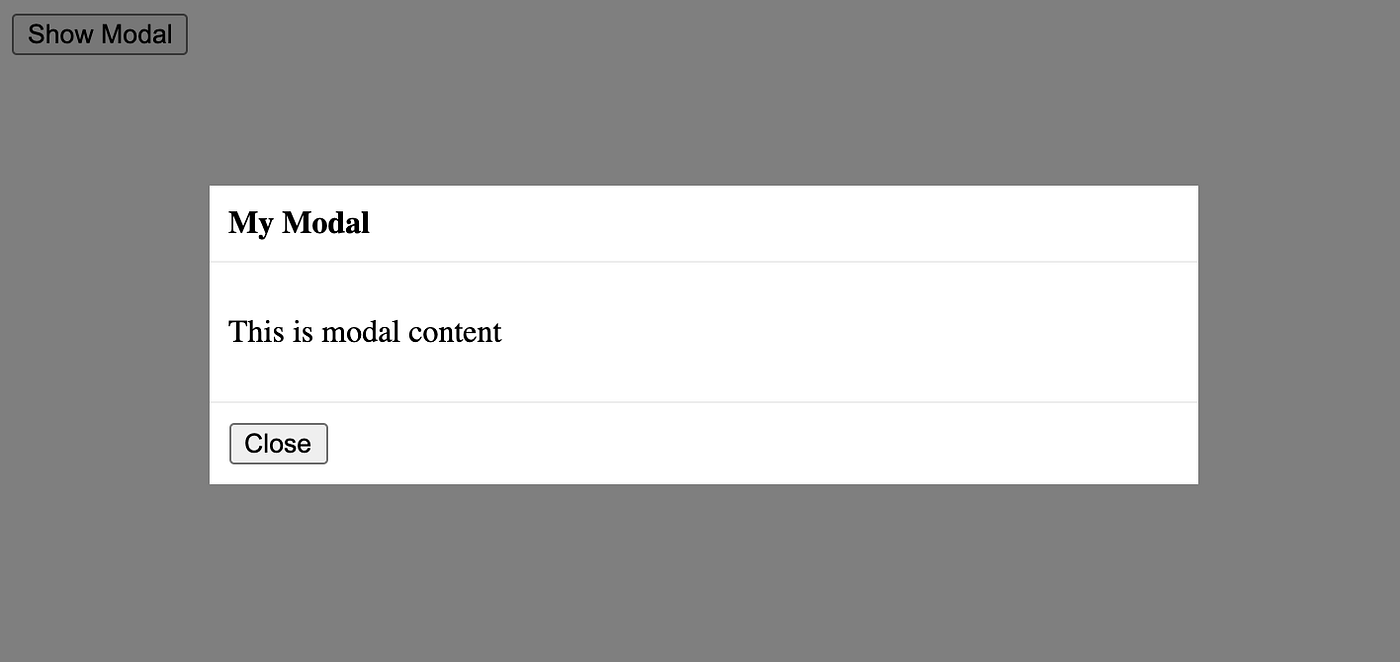 How to create a Modal Component in React from basic to advanced? | by Thi  Tran | TinySo | Medium