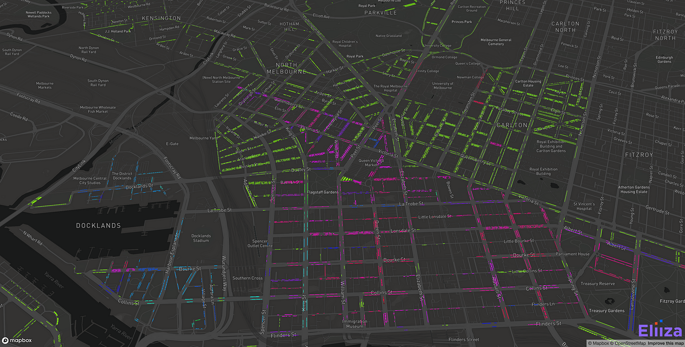 City Of Melbourne Parking Map Visualising On-Street Parking In Melbourne With Open Data | By Fiona Milne  | Eliiza-Ai | Medium