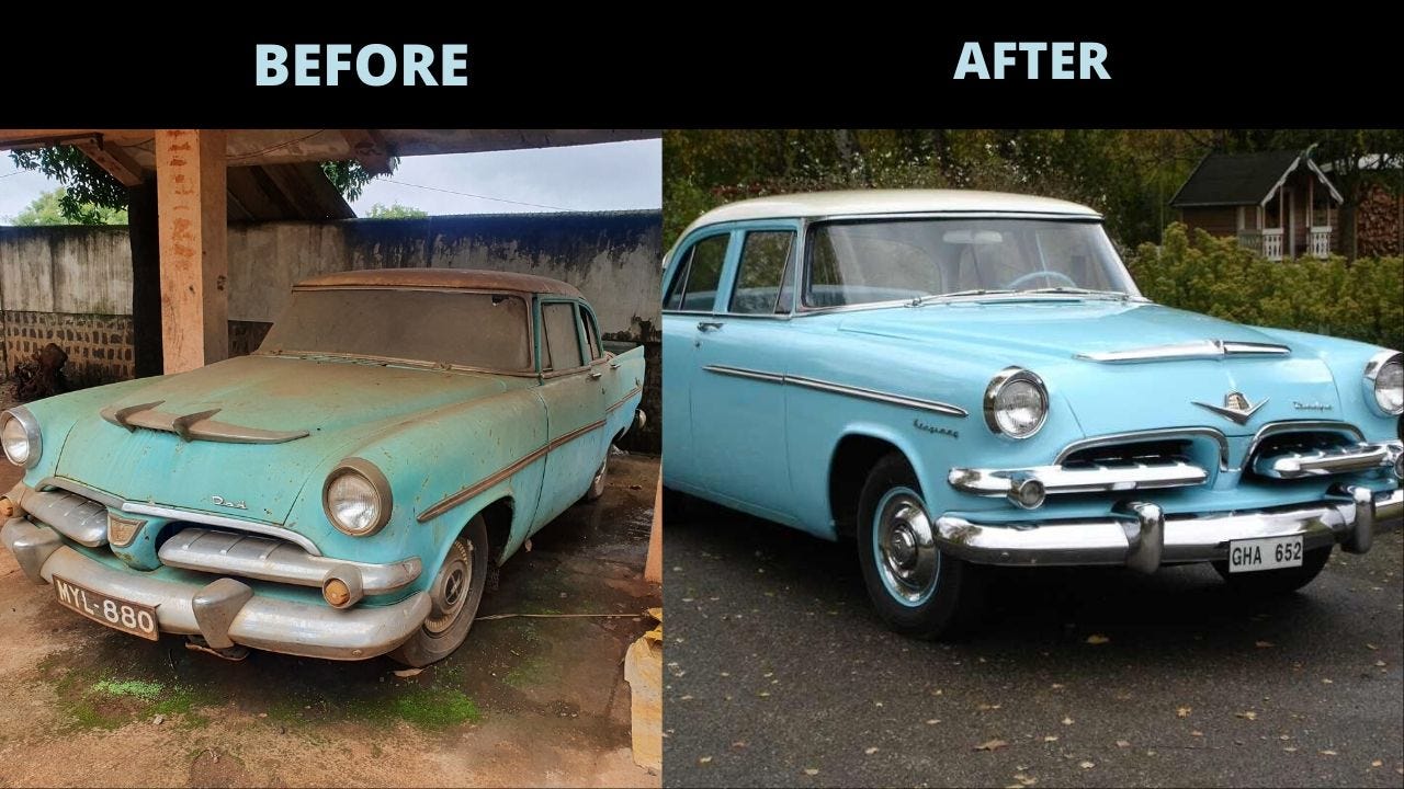 Remodeling Of Vintage Car Dodge Kingways By Pranjali Desai Captain Of Destiny Medium