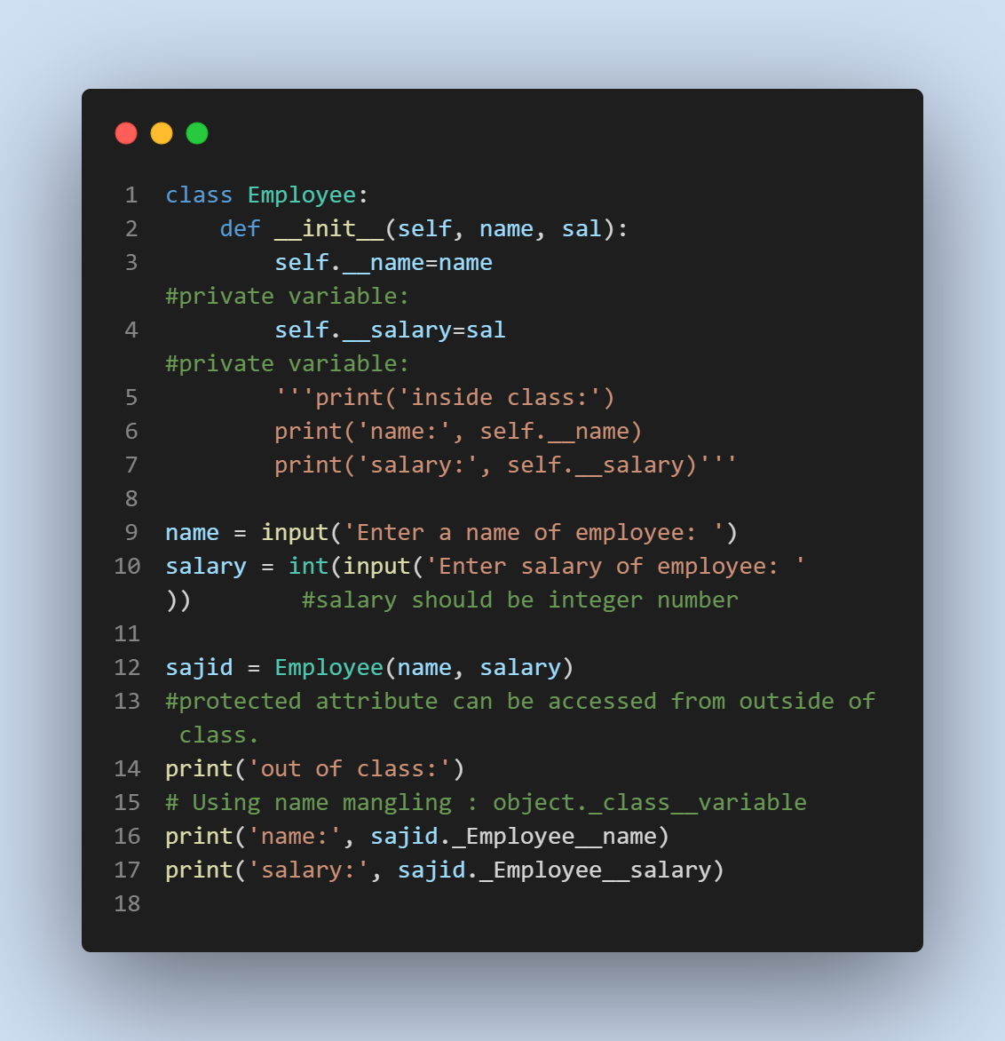 Access Modifier Public Private Protected In Python By Kazi Mushfiqur Rahman Apr 2022 9750