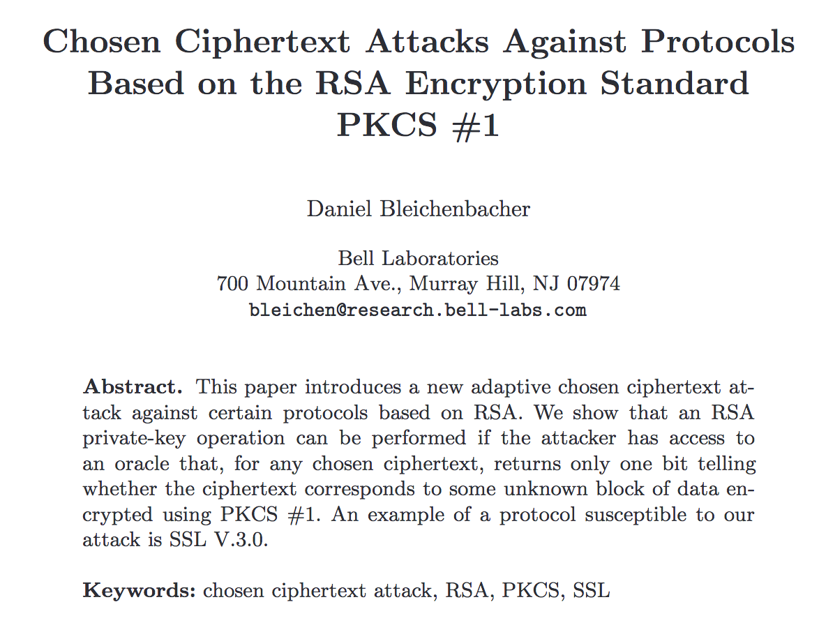 What's So Special About PKCS#1 v1.5? And The Attack That Just Won't Go  Away! | by Prof Bill Buchanan OBE | ASecuritySite: When Bob Met Alice |  Medium