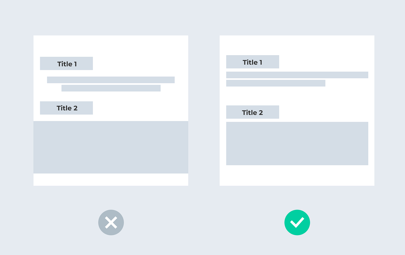 It looks off when some part of the design is centred while other is aligned to the left.