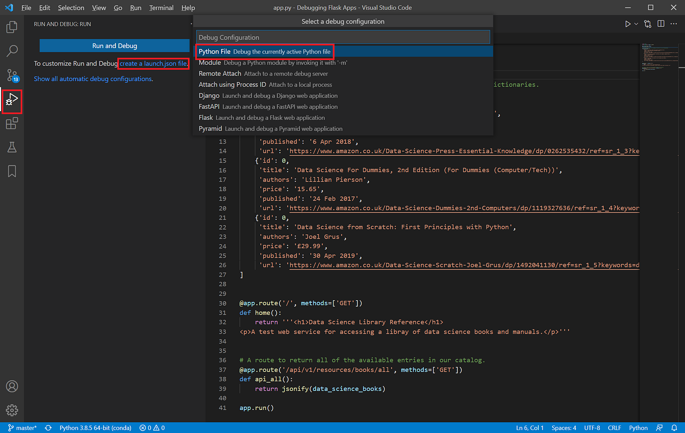 How to Debug Flask Applications in VS Code | by Graham Harrison | Towards  Data Science