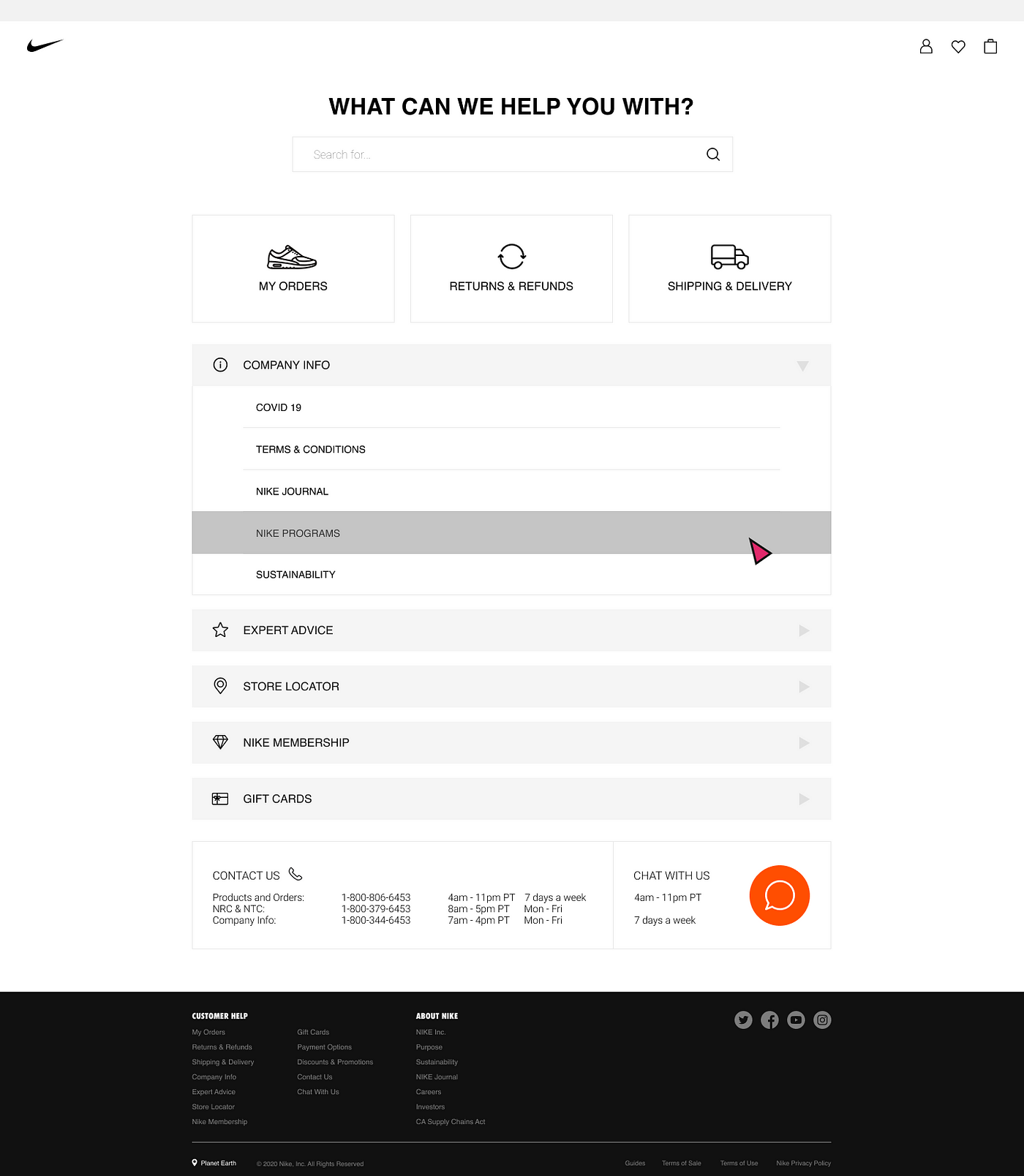 Case study: nike.com's customer support page redesign | by Alessandra  Betenheuser | Bootcamp
