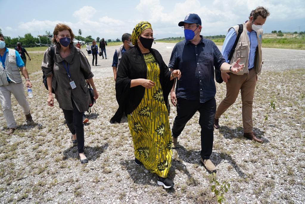 UNDP Administrator Achim Steiner arrives in Haiti following the 7.2 magnitude earthquake that hit the island on 21 August 2021. Photo: UNDP