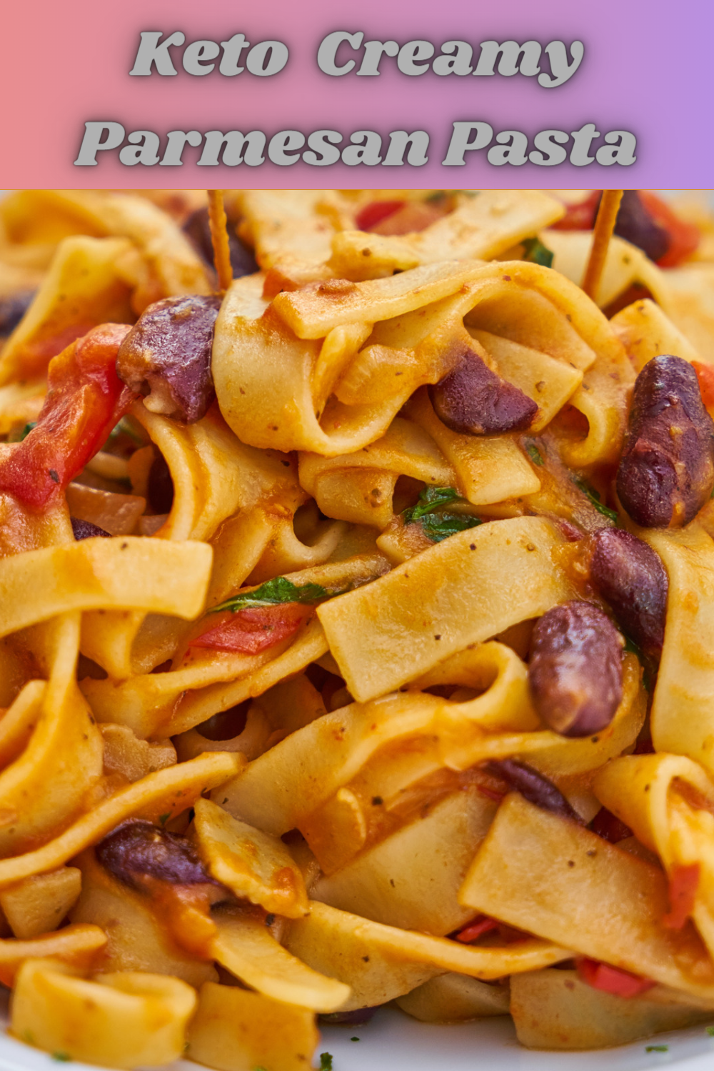 keto creamy parmesan pasta for weight loss summer recipe.