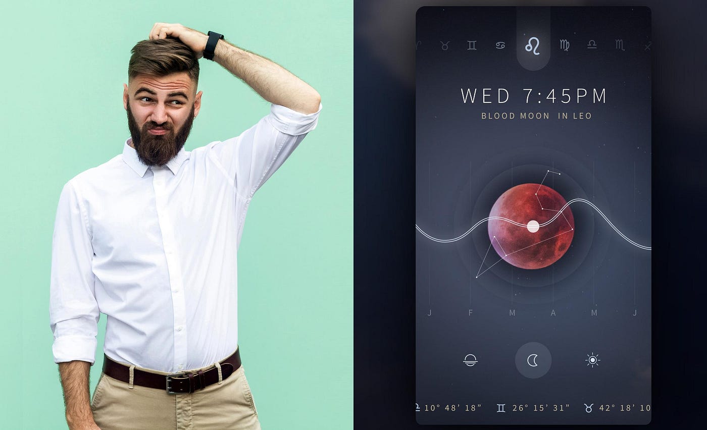 Man scratching his head at impossible to use mobile app.