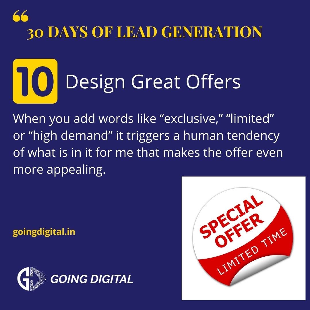 Lead Generation with great offers