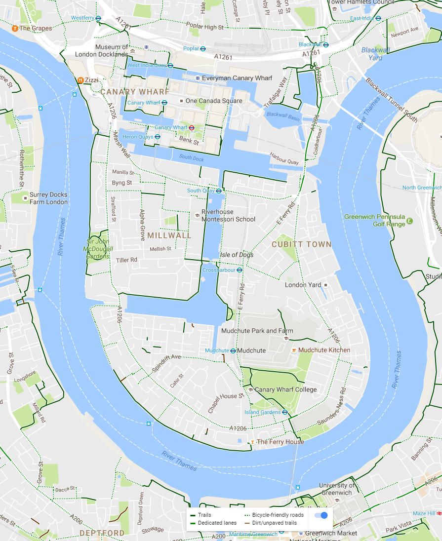 Map Of Isle Of Dogs Getting Around The Isle Of Dogs On A Bicycle | By Dominic Sayers | Medium