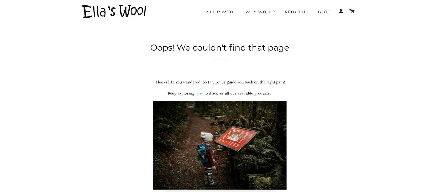 ella’s wool ad hoc 404-page