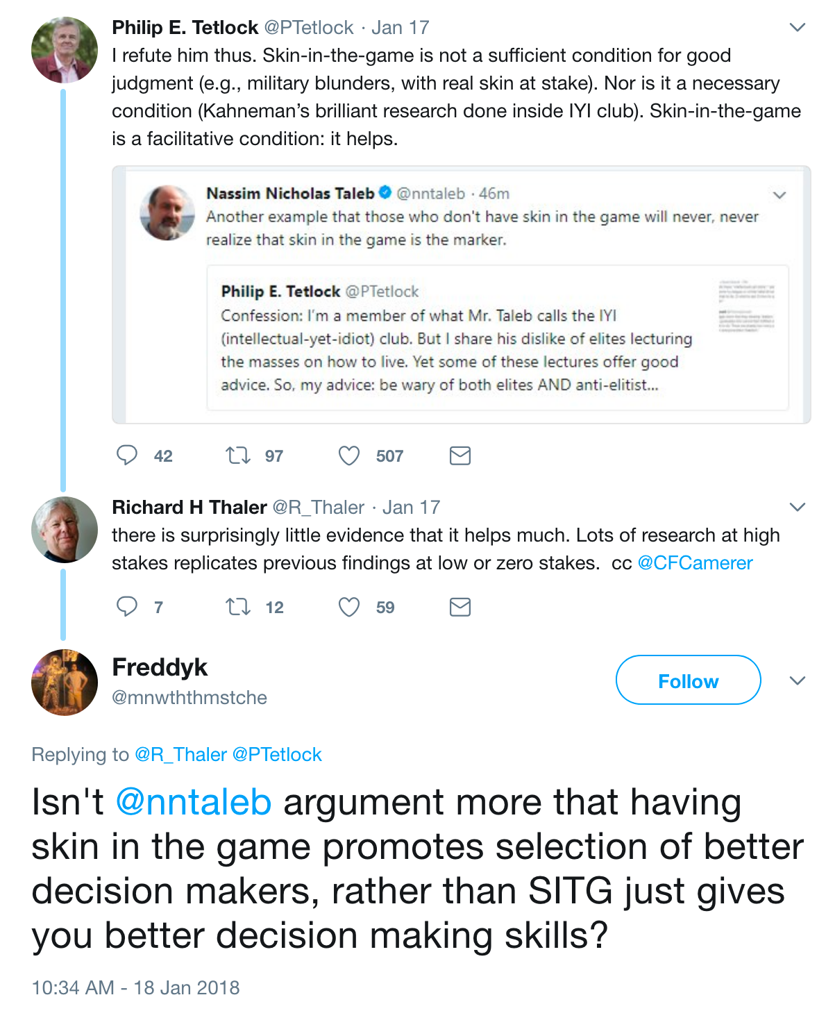 What do I mean by Skin in the Game? My Own Version | by Nassim Nicholas  Taleb | INCERTO | Medium