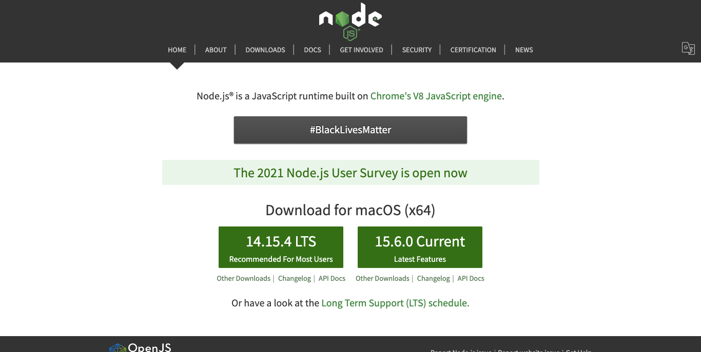 Node.js screenshot