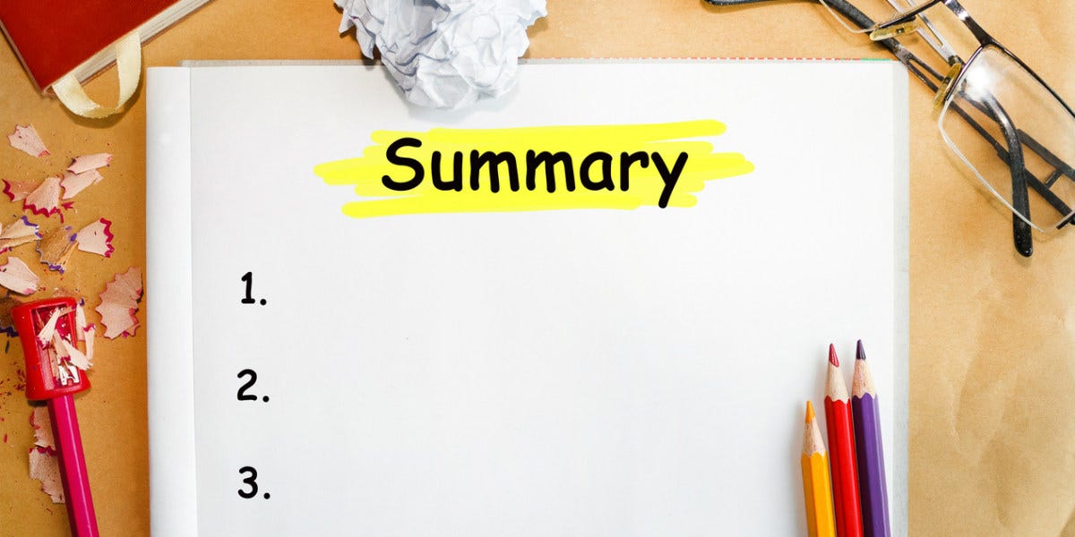 writing a summary graphic