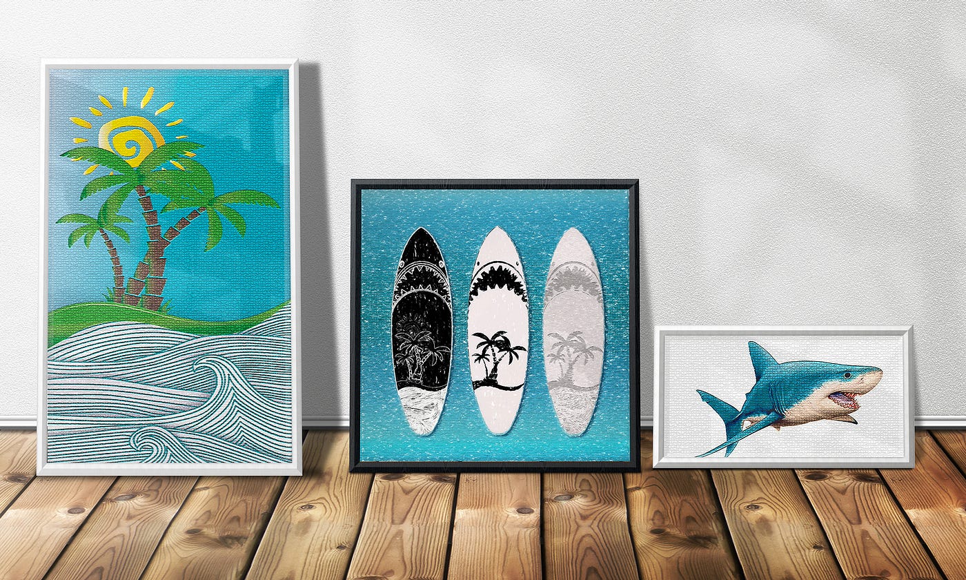 Shark Surfboards — Design process by Kamila S. Designer Processo de