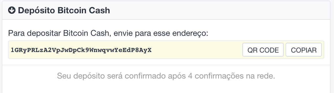 Compra e venda bitcoin cash