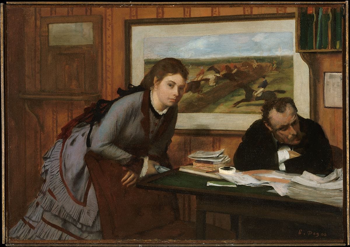 Sulking, 1870, Edgar Degas, French