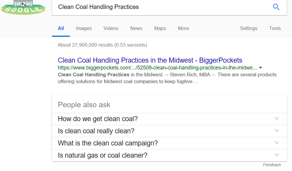 My Bigger Pockets blog post about “Clean Coal Handling Practices”
