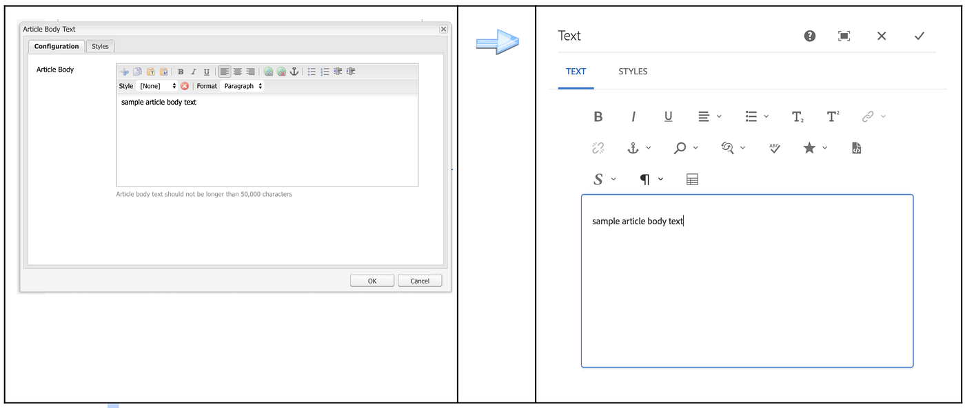 Touch UI: migrating to Adobe Experience Manager's new look | by Javier  Furio | The Telegraph Engineering | Medium