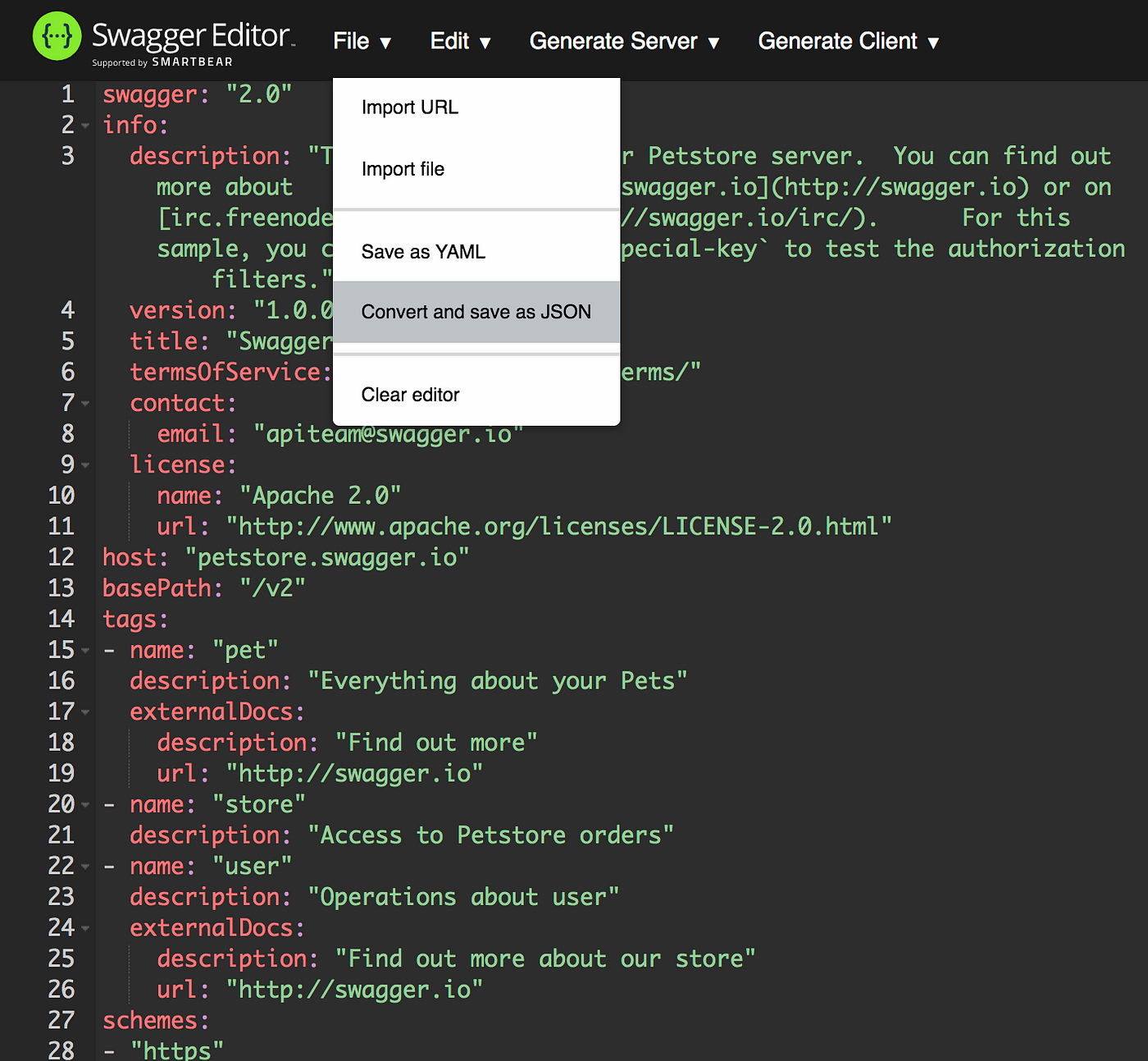swagger editor edit save location swagger editor edit save location