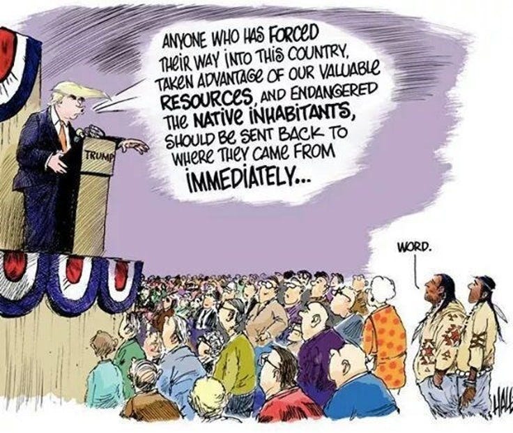 Political Cartoonists Seem Confused About Native Americans, Settlers, and  Immigrants | by Peter Stanton | Medium