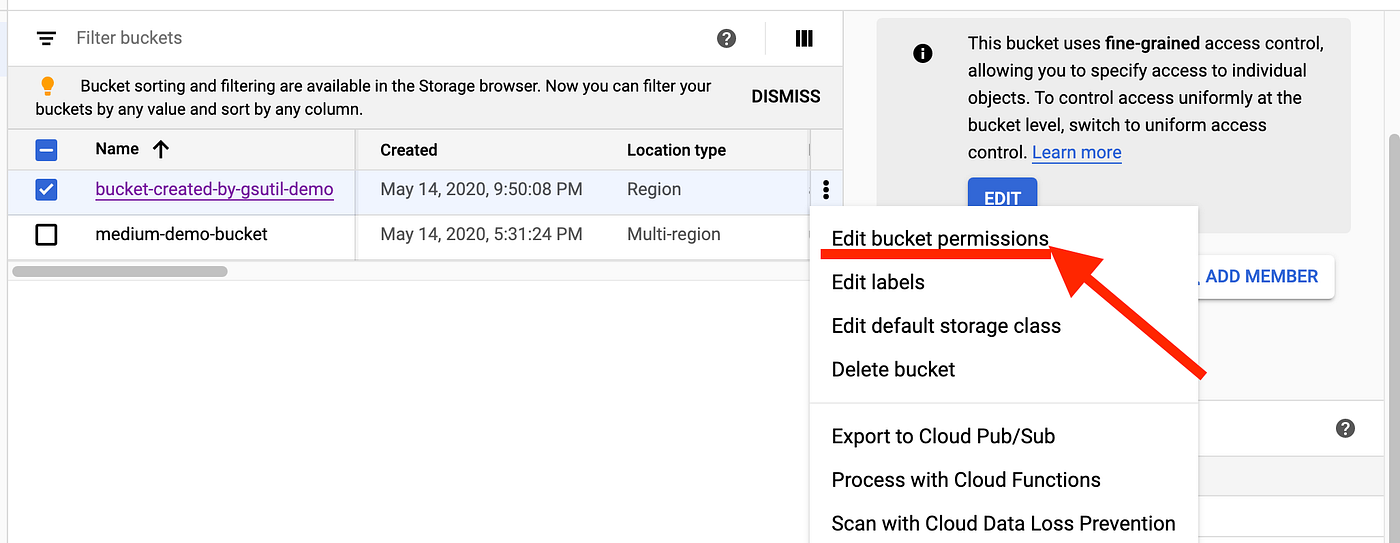 GCP Cloud Storage — manage bucket and objects by ber H. Lin Medium