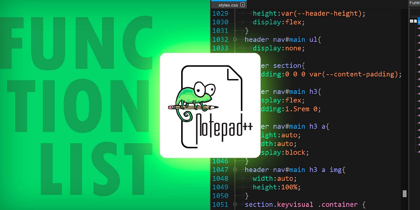 How Do I Keep Track Of Large CSS Files With Notepad And The Function 