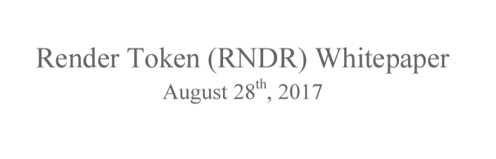 The Render Token Whitepaper is a little outdated.