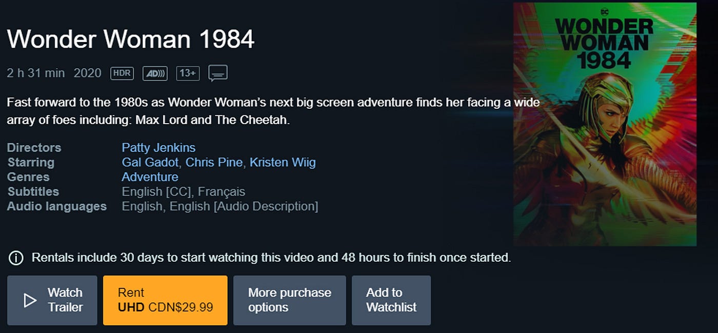 wonder woman 1984 english subtitles