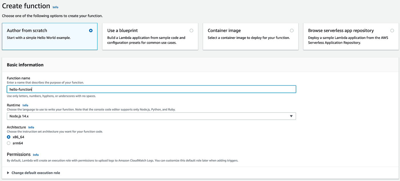 Creating AWS Lambda Function Via Console | by Ibrahim Ates | Medium