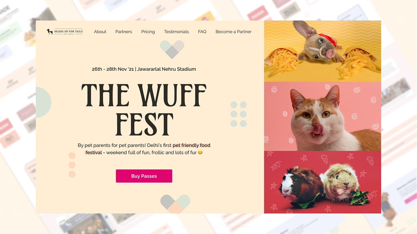 Case Study : Curating a landing page for a Pet-friendly Food Festival | by  Nisheta Gupta | Bootcamp
