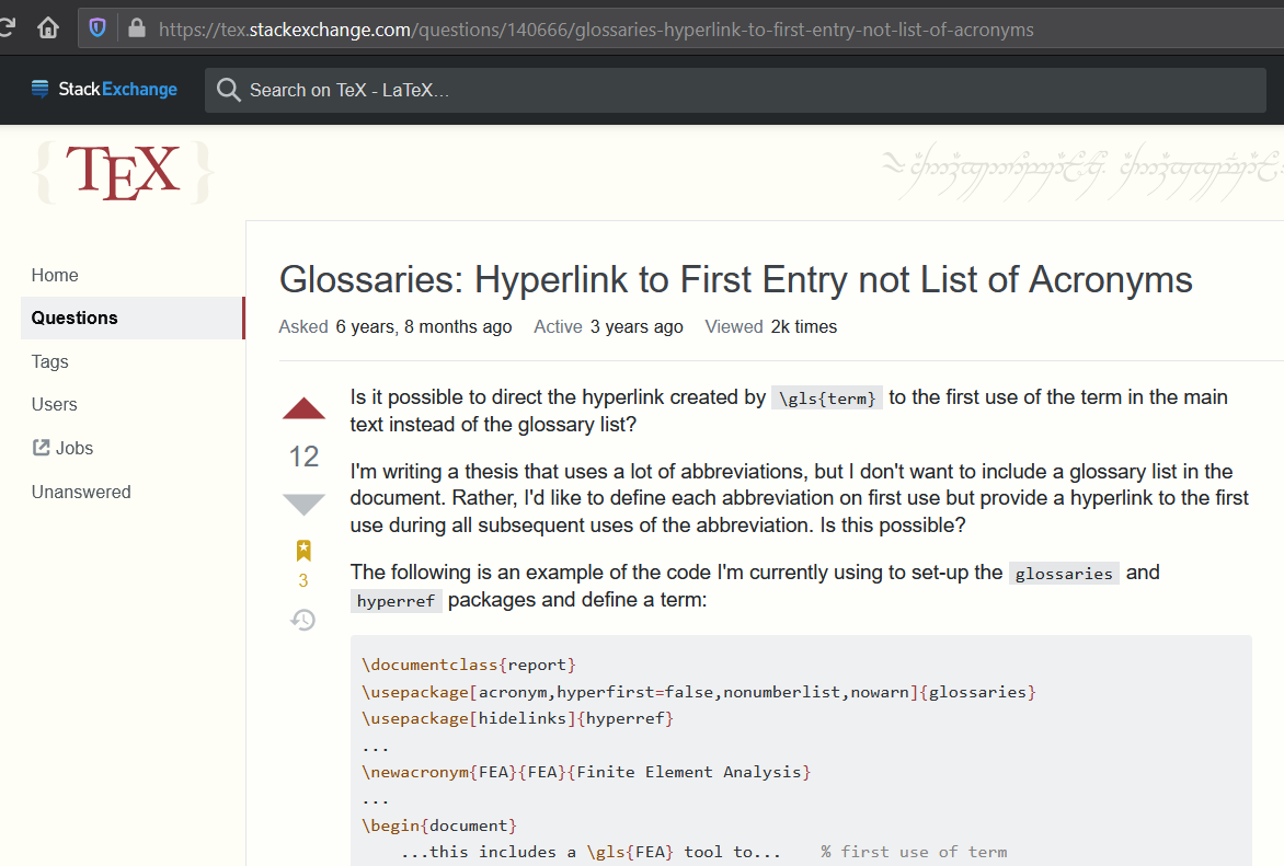 LaTeX Glossaries package. An experience for LaTeX packages… | by selwyndd21  | Medium