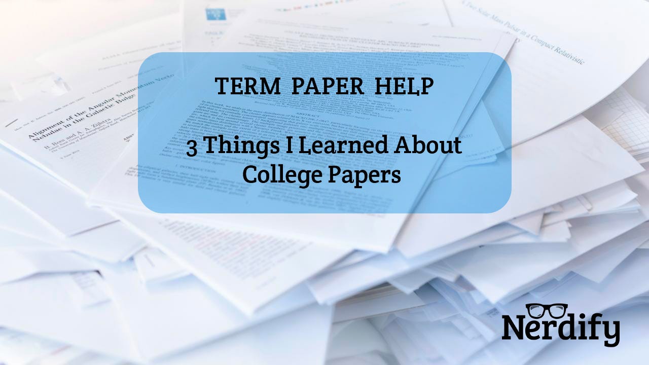what is a college term paper