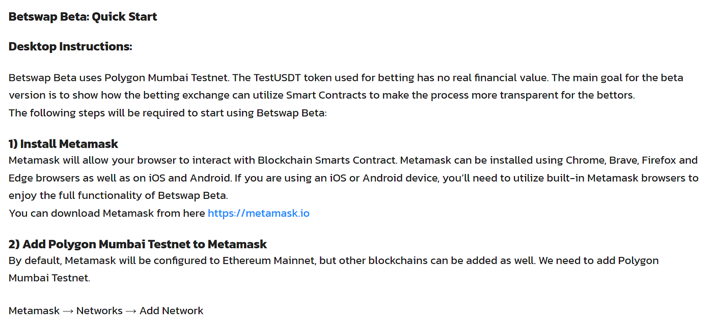 Betswap.gg Testnet Hands-On | Medium