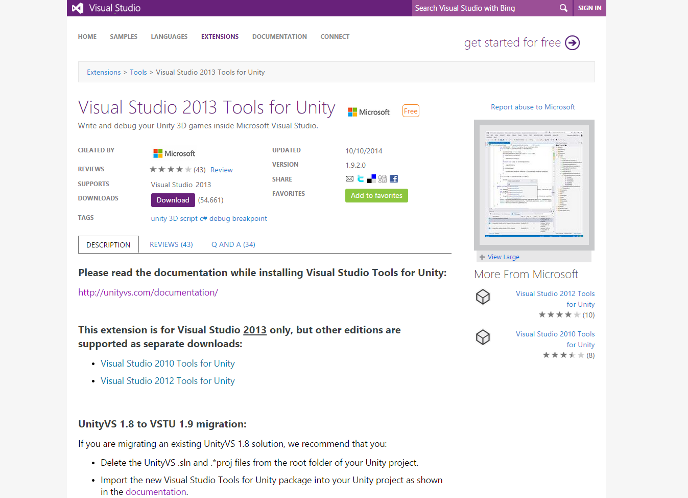 visual studio tools for unity 2013 visual studio tools for unity 2013