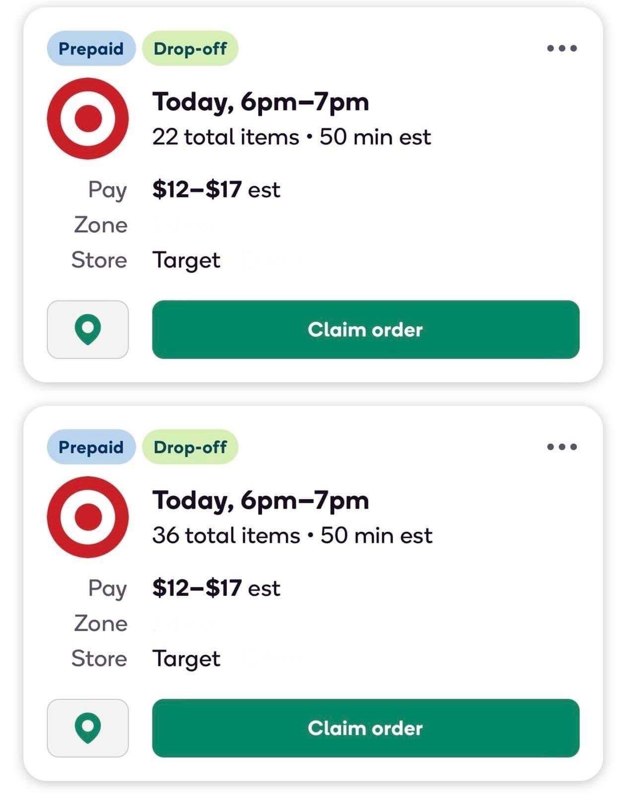 Screenshot of Shipt App with V2 Pay