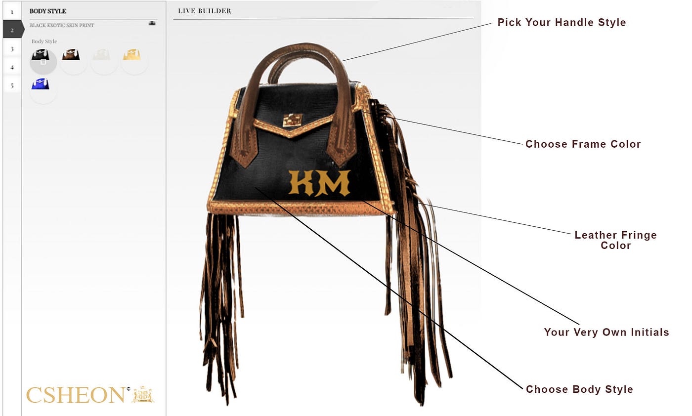 customised leather bags