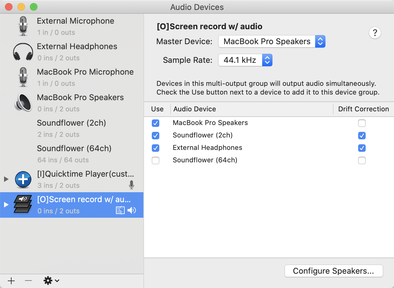quicktime player mac how to do screen recording with audio