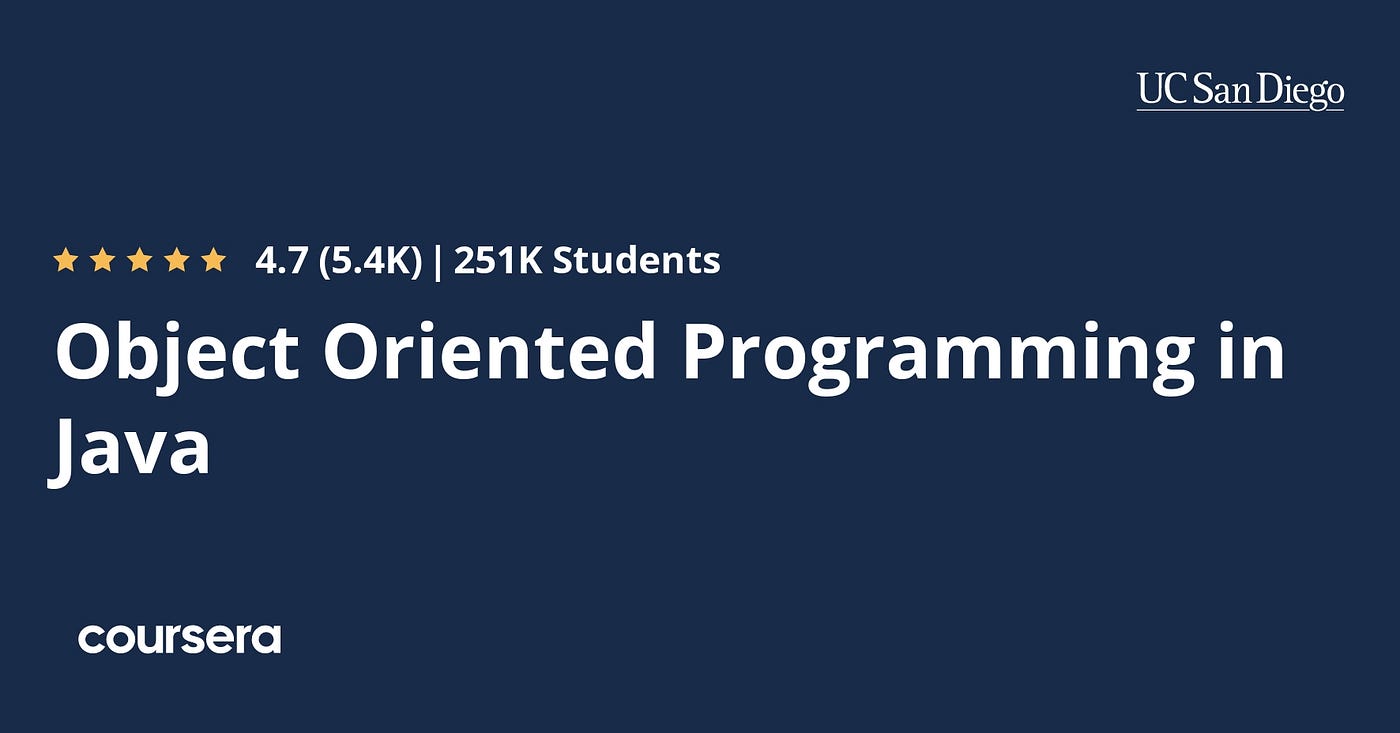 best Coursera course to learn OOP with java