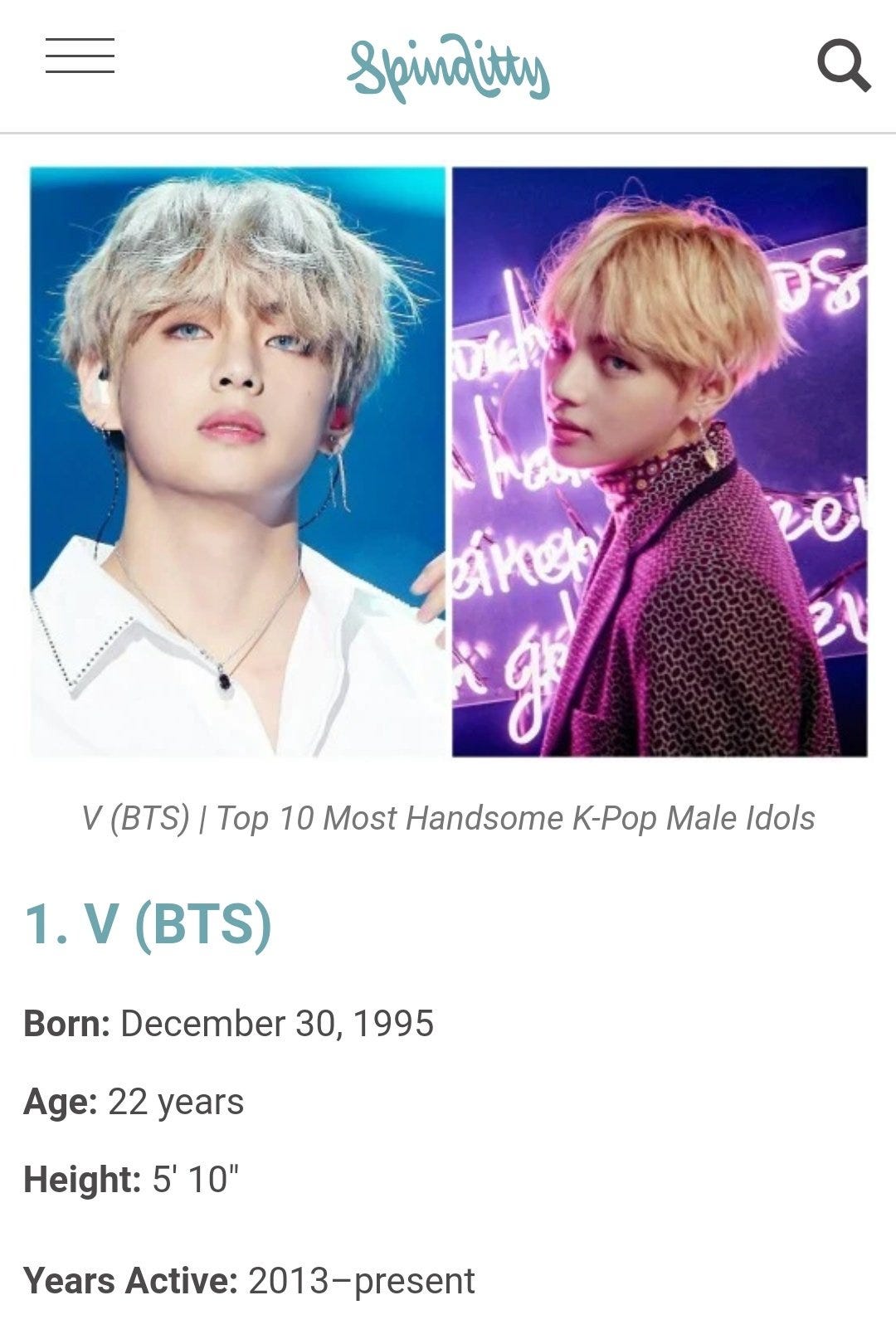 BTS's Member Kim Taehyung , alongside being the Most Popular Member of BTS  , is now The Most Handsome Man in The World 2020 | by Stessa Jones | Medium
