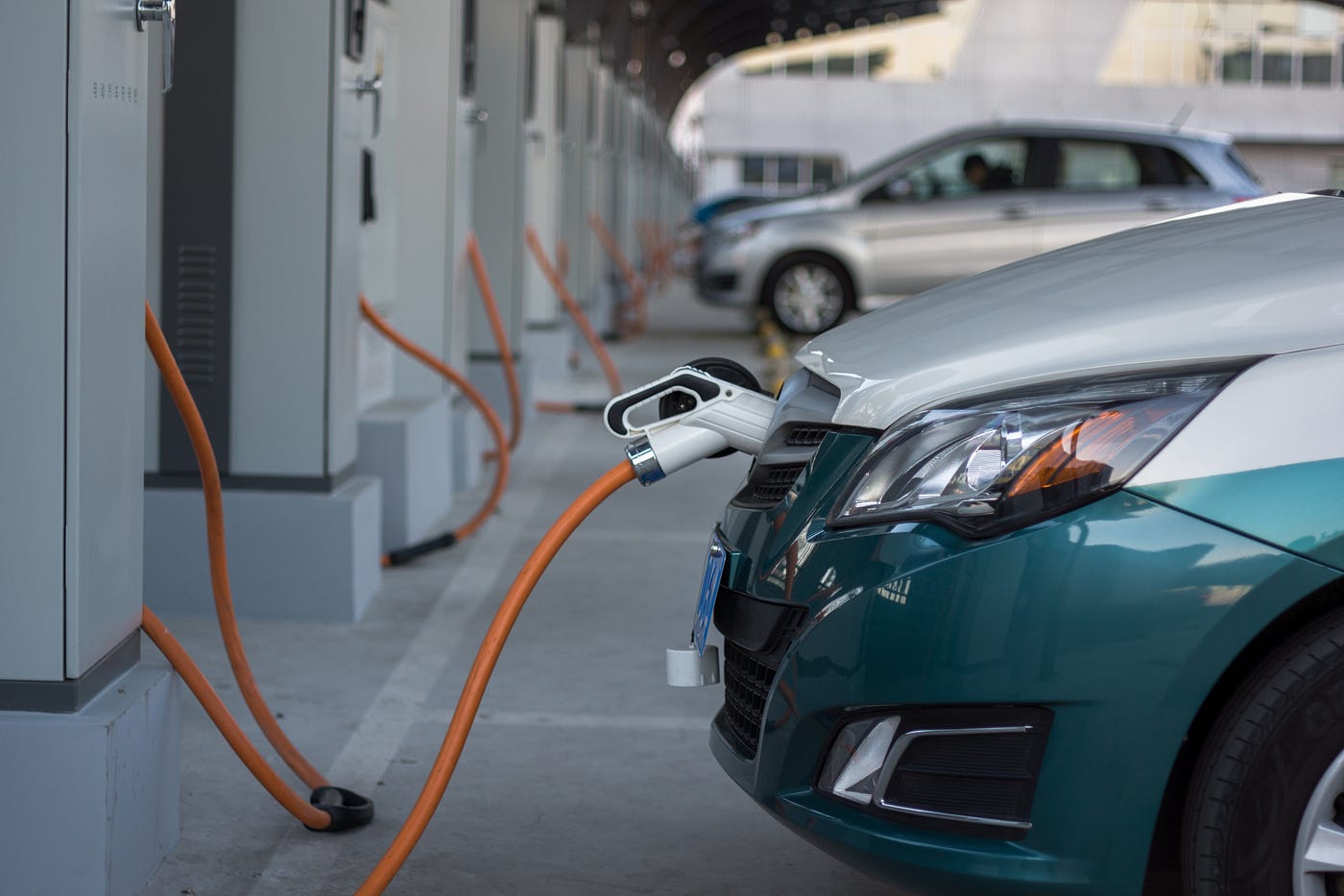 A charging station for electric cars