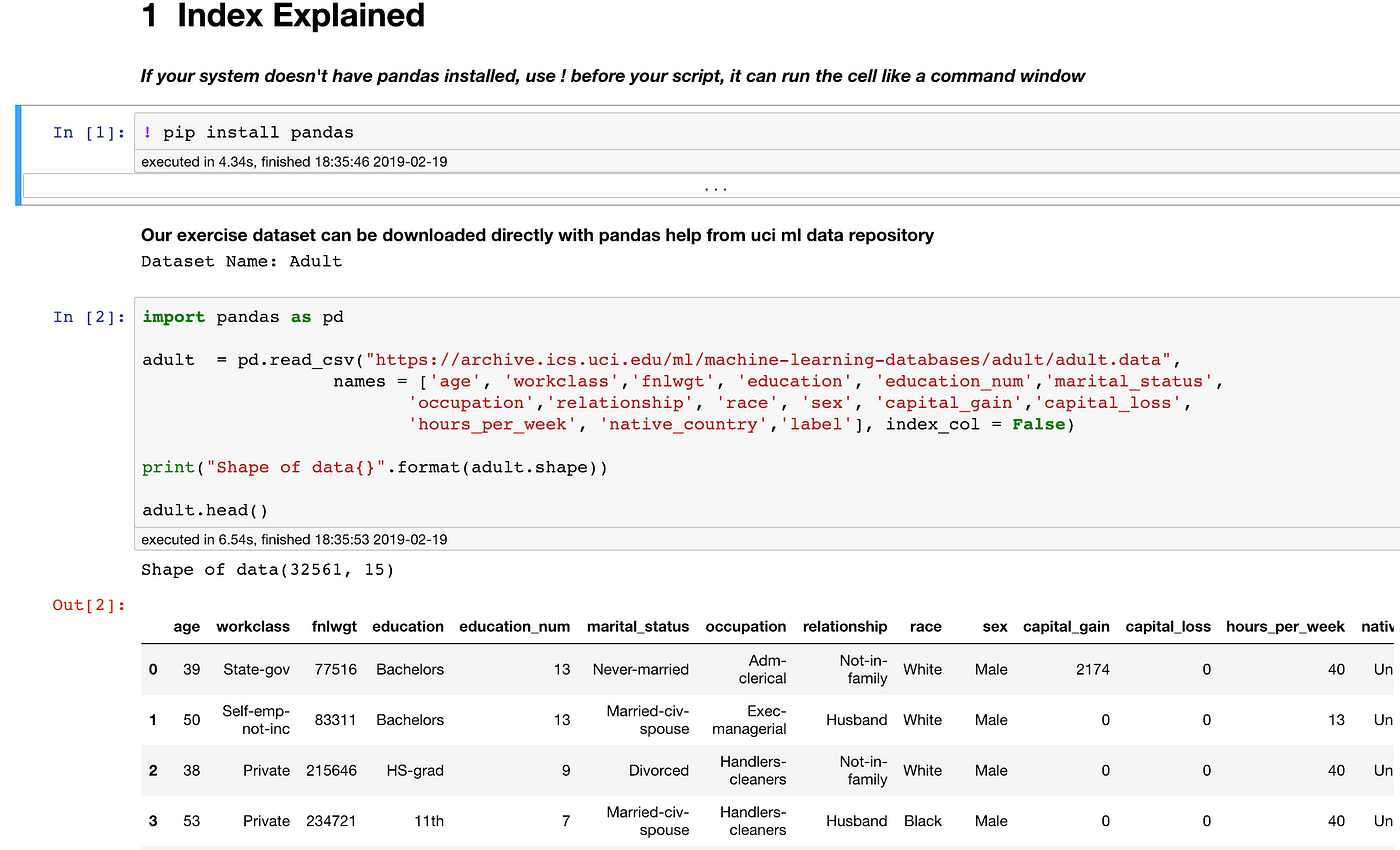 Pandas Index Explained. Pandas is a best friend to a Data… | by Manu Sharma  | Towards Data Science